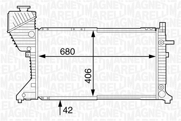 MAGNETI MARELLI Jäähdytin,moottorin jäähdytys 350213123300